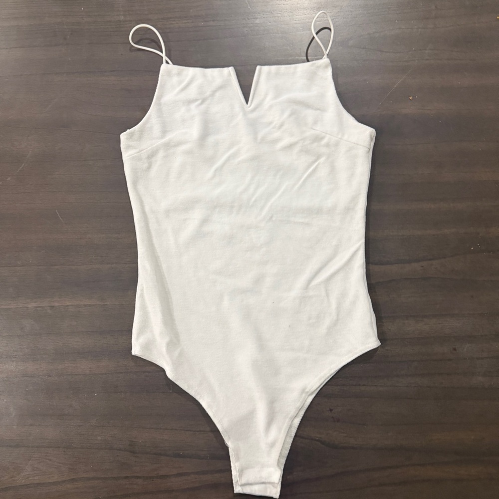 White Sleeveless Bodysuit